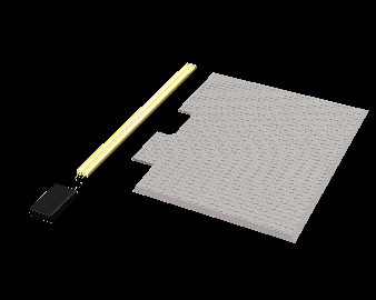 ortable LED Tapis  ErgoMAT   Stainless, 45 x 60 cm  With handle, Rechargable 600