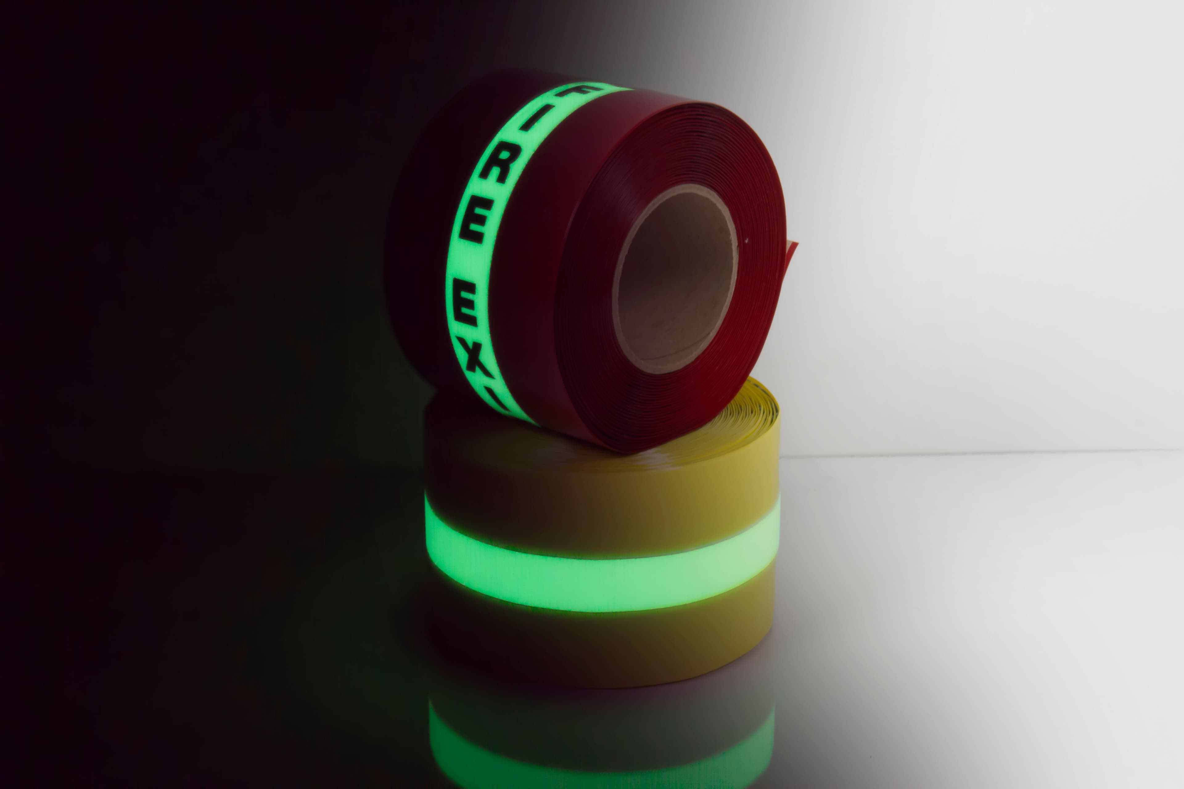 10cm DuraStripe In-Line Glow Custom Text Red with 2.5cm Glow Strip / Width  : 10