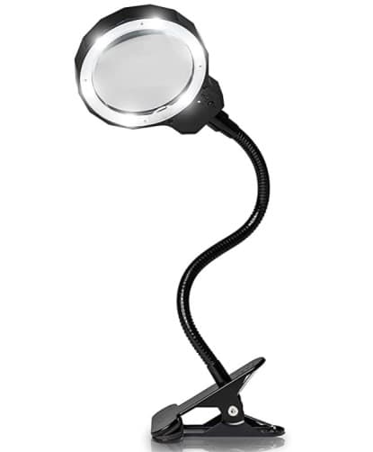 Loupe LED 5X avec Lampe à Pince, lentille Lumineuse lumière du 1,00 54,00 54,00