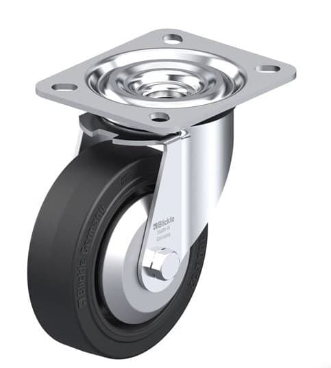 Roulette pivotante en tôle d’acier, version mi-lourde, avec platine à visser, ro