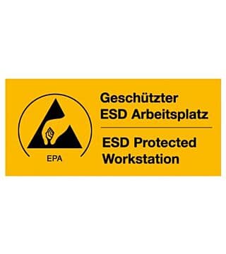 "warning label""ESD workstation""
40x90 mm,PVC, G/E
"