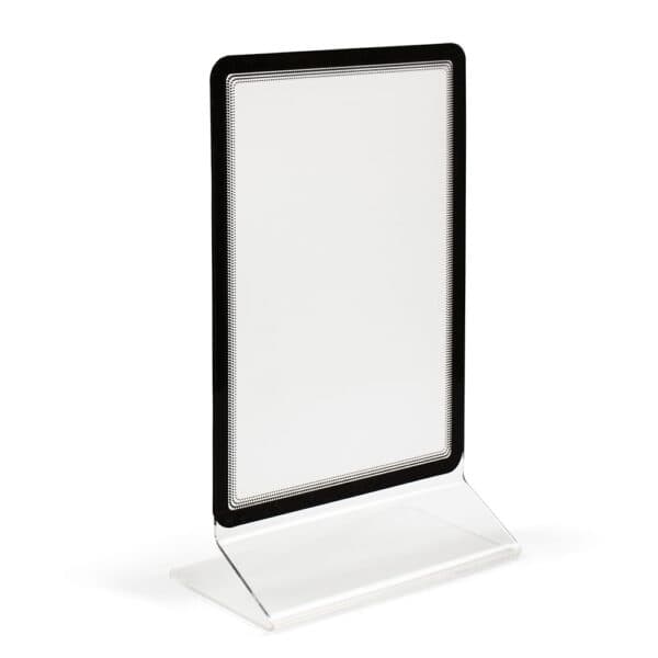 Acrylic Table Top Sign Holder with A4 Magneto Frame Display Pocket, Double-sided