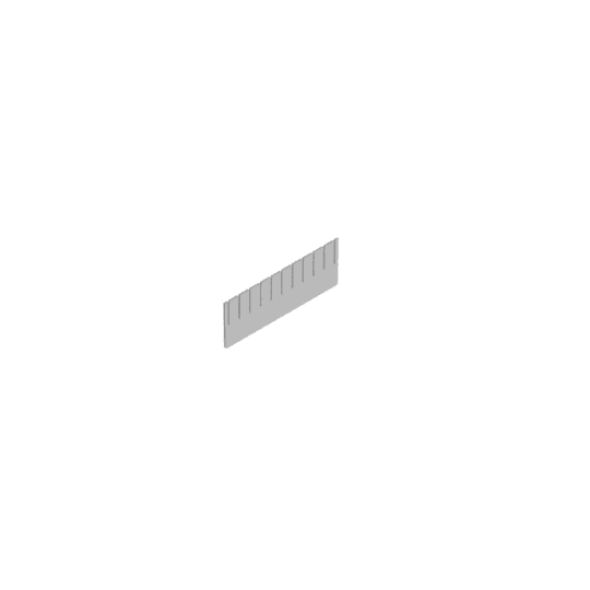 SLOTTED PARTITION MADE OF PLASTIC - DIM. MM  D  255 H  90 - COLOR: GREY //  STEP