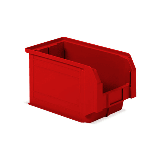 POLYPROPYLENE CONTAINERS RIBBED BASE - DIM. MM W 200 D 350 H 200 - COLOR: RE