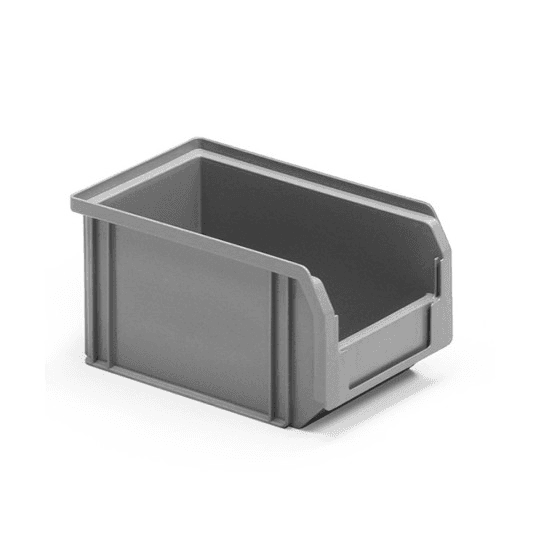 POLYPROPYLENE CONTAINERS FLAT BASE - DIM. MM  W  150 D  230 H  125 - COLOR: GREY