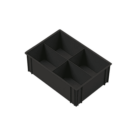 DIVIDER BOX IN REPLAST FOR BOXES SERIES ATHENA WITH 4 COMPARTMENTS - DIM. MM W
