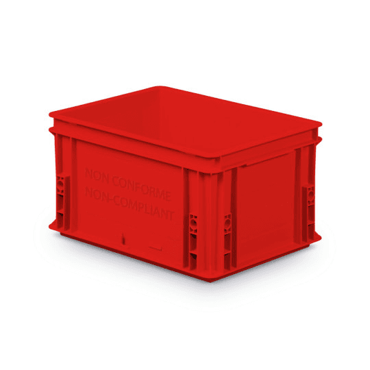 POLYPROPYLENE BOXES ATHENA 4322A ISO - DIM. MM  W  400 D  300 H  220 - COLOR: RE