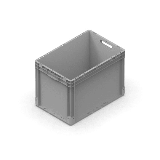 PP BOX NEXIT  – SOLID BASE – OPEN/CLOSED HANDGRIPS – DIM. 600X400X420H MM – COLO