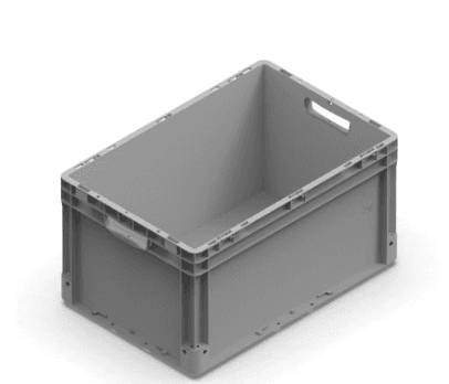 PP BOX NEXIT – SOLID BASE – OPEN/CLOSED HANDGRIPS - FRONT PICKING 294X156H MM –