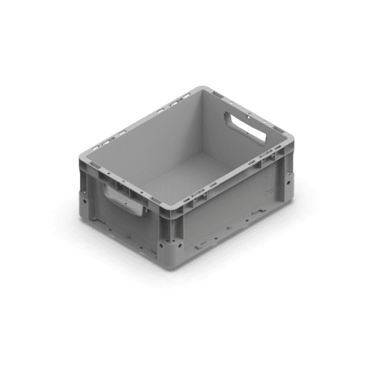 PP BOX NEXIT  – SOLID BASE – OPEN/CLOSED HANDGRIPS – DIM. 400X300X170H MM – COLO