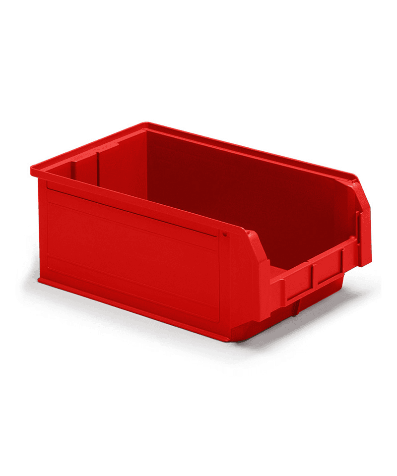 POLYPROPYLENE CONTAINERS RIBBED BASE - DIM. MM  W  300 D  500 H  200 - COLOR: RE