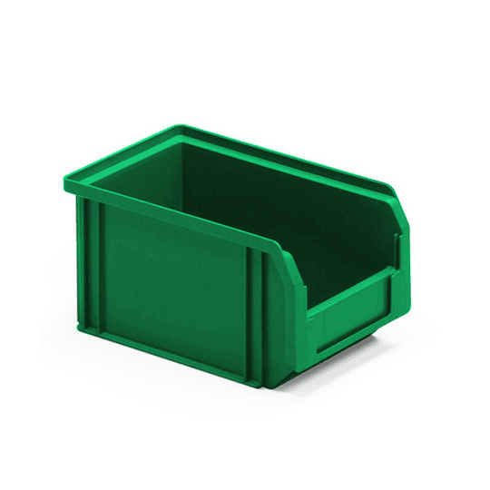 POLYPROPYLENE CONTAINERS FLAT BASE - DIM. MM W 150 D 230 H 125 - COLOR: GREE