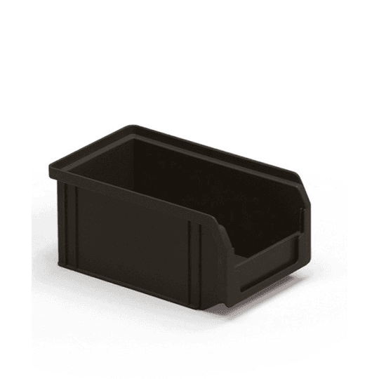 CONDUTIVE PP CONTAINERS FLAT BASE - DIM. MM W 95 D 160 H 75 - COLOR: BLACK /