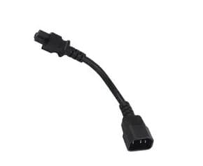 laptop Power Adapter Cord, C14 to C5 Adapter - 2.5A, 250V, 18 AWG, 6 in., Black