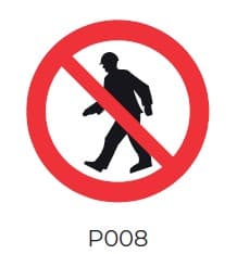 GOBO ACCÈS INTERDIT PIÉTONS