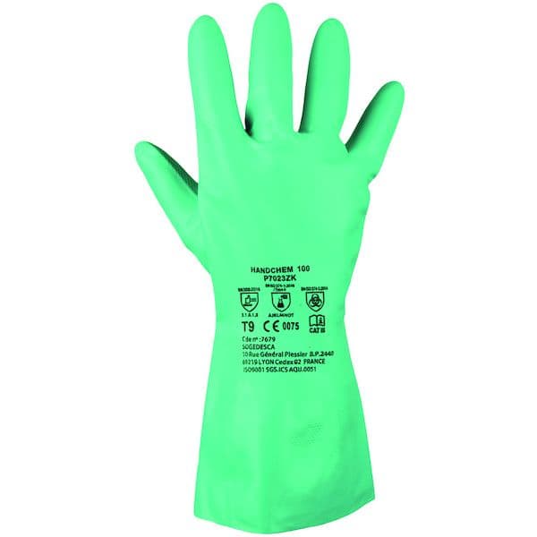 GANT CHIMIQUE HANDCHEM 100 NITRILE VERT T7