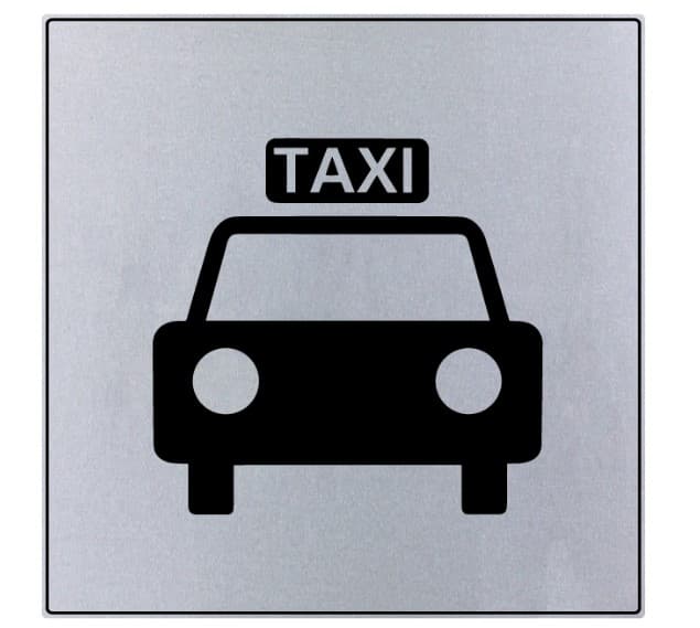 PLAQUETTE 200X200MM ISO 7001 TAXI /vente par multiple de : 5
