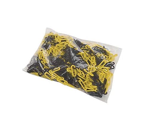 SAC 25M CHAINE SIGNAL DIAMETRE 8MM JAUNE/ NOIR /vente par multiple de : 1