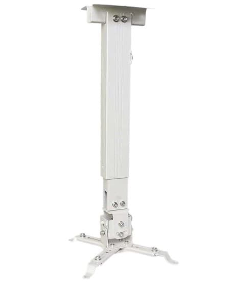 Support Videoprojecteur Plafond 70-120cm - soutient 15kg - 30 degrés - Blanc