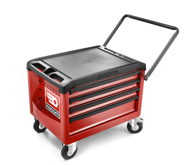 Coffre roulant ROLL M3 4 tiroirs rouge
