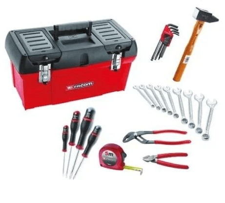 Composition 26 outils en boîte plastique
