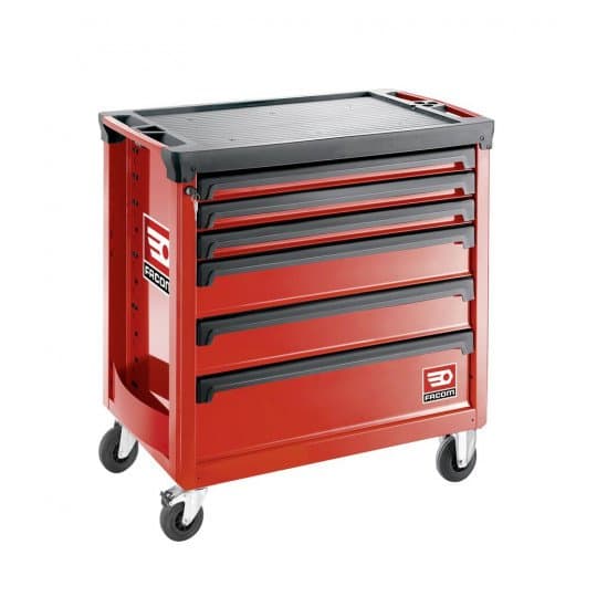 Servante ROLLM4 6 tiroirs rouge