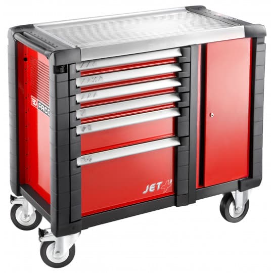 Etabli mobile 6 tiroirs rouge