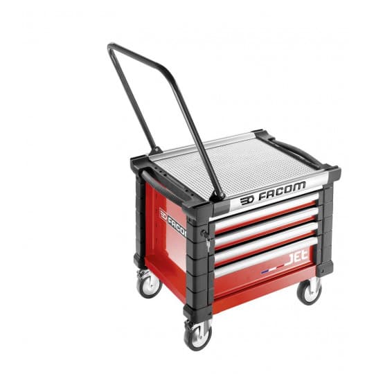 Coffre roulant JETM3 4 Tiroirs rouge