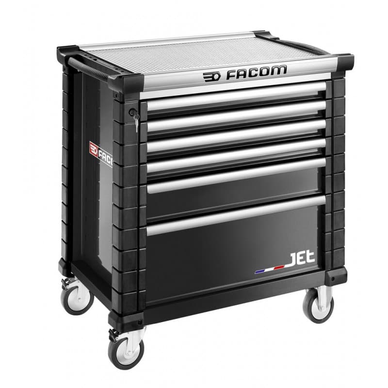 Servante JETM4 6 tiroirs noire