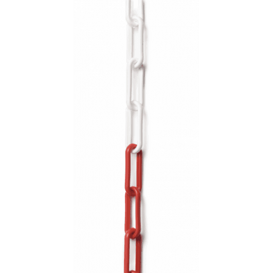 Chaine plastique blanc / rouge