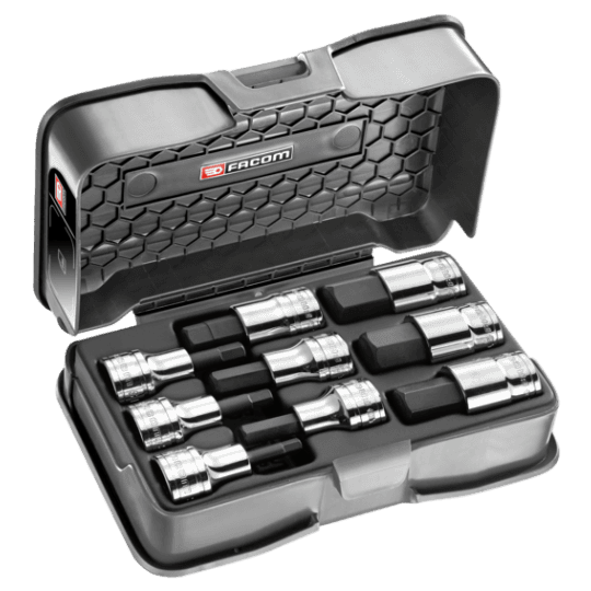 Coffret douilles tournevis 6 pans 1/2