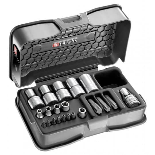 Coffret douilles + embouts Torx