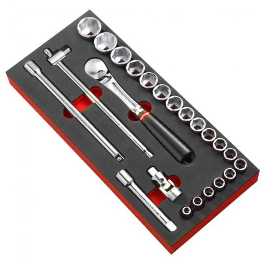 Module mousse cliquet douilles 1/2''