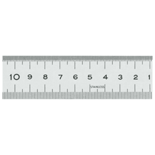 REGLET INOX 1/2 RIGIDE 300mm Graduée