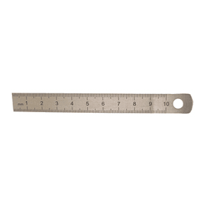 REGLET 100mm 13x0.5mm CHROME chromé mat - mm R et 1/2mm V