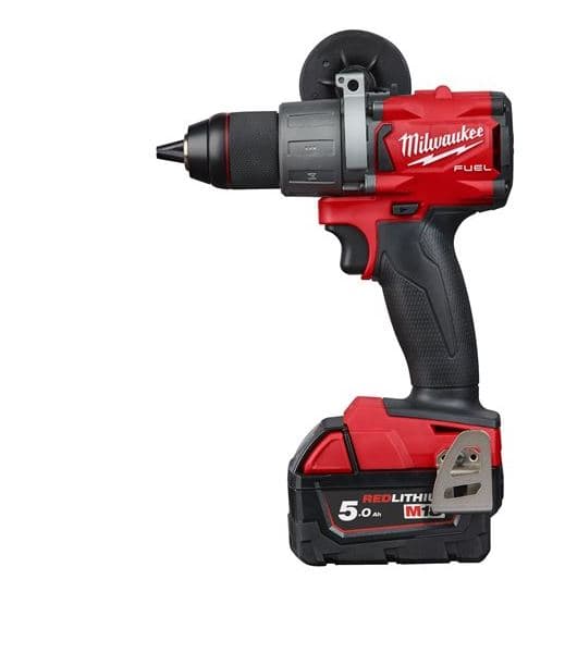 18V Brushless FUEL Drill Driver, 2 X 5.0Ah Li-Ion batteries, M12-18FC Fast Charg