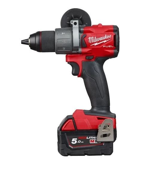 18V Brushless FUEL Percussion Drill Driver, 2 X 5.0Ah Li-Ion batteries, M12-18FC