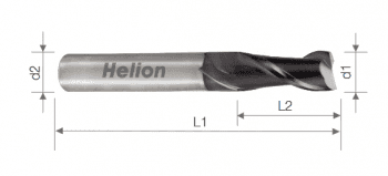 Solid carbide end mill Z2 D: 20 TiAlN