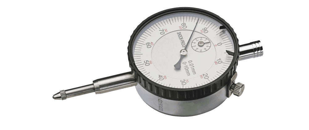 Dial indicator, range 10 mm X 0,01 mm 10 mm