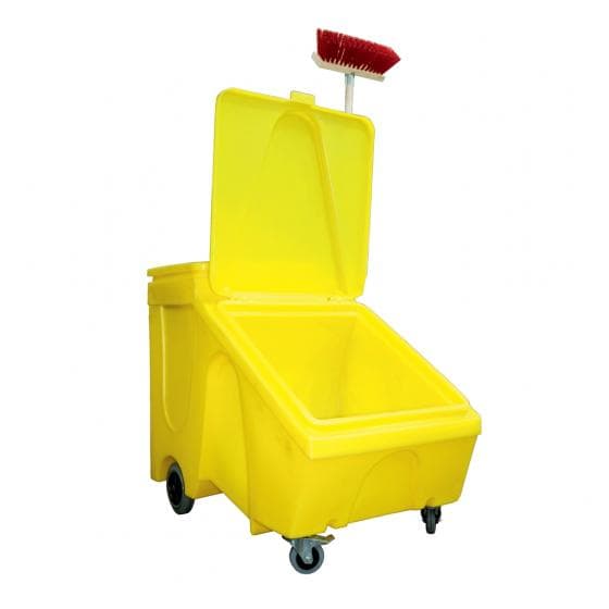 Chariot d'intervention en polyéthylène avec roulettes (2 fixes et 2 pivotantes).