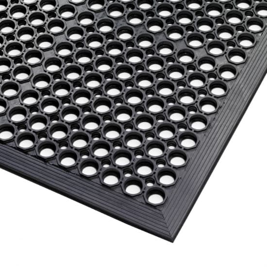 Tapis anti-fatigue pour milieu industriels secs ou humides. Fabrication en caout