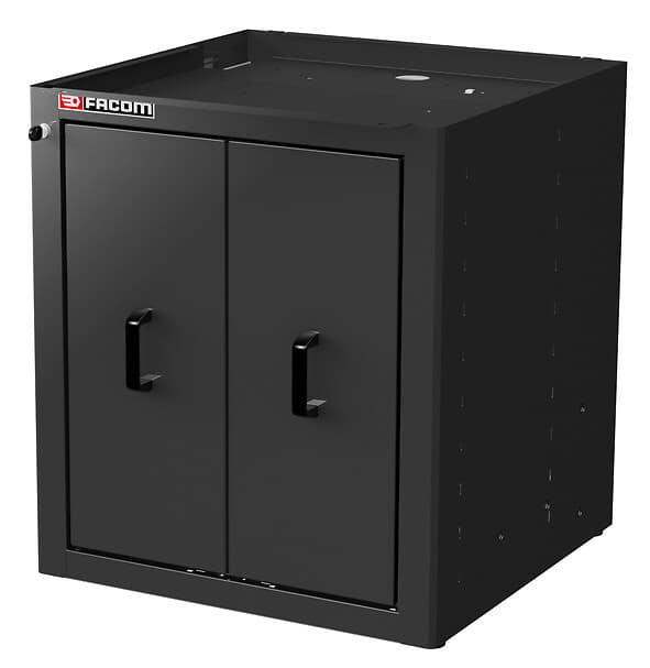 JLS MEUBLE BAS 2 TIROIRS VERTICAUX NOIR