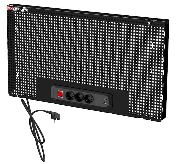 JLS2- DEMI-PANNEAU ELEC AVEC USB NOIR