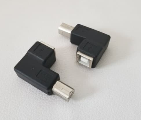 adaptateurs du port d'imprimante USB 2.0 type B convertisseur à angle droit