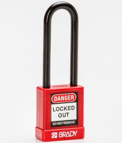 834476 SFTY SECU PADLOCK 75MM ST SHA KD RED/6 paquet de 6
