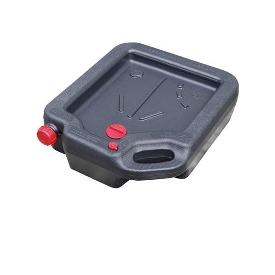 Bac de vidange fermé, capacité 15 litres, fabrication en polyéthylène haute dens