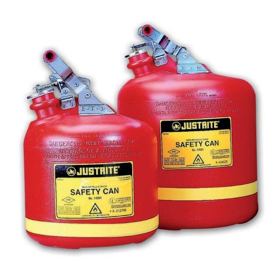 Bidon de sécurité  pr produits corrosifs ou inflammables. Corps en PE et bouchon