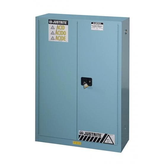 Armoire de sécurité bleue pour produits corrosifs,