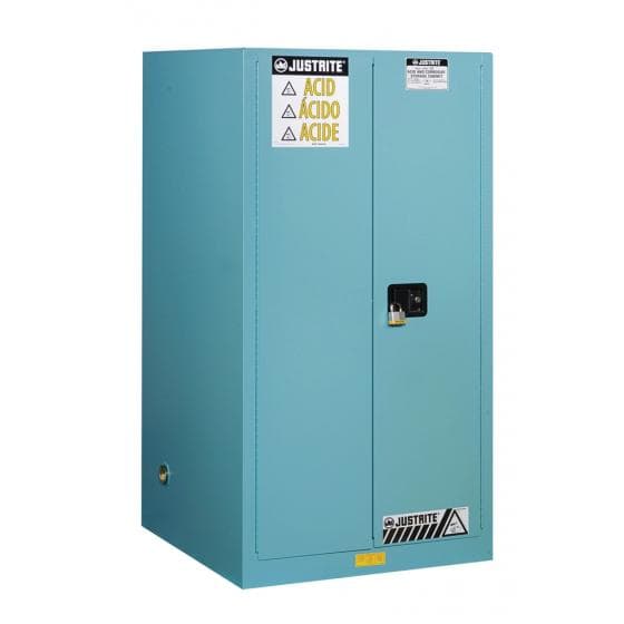 Armoire de sécurité bleue pour produits corrosifs,