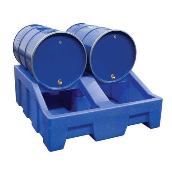 "Bac de rétention polyéthylène pour fûts couchés, rétention de 400 litres
"